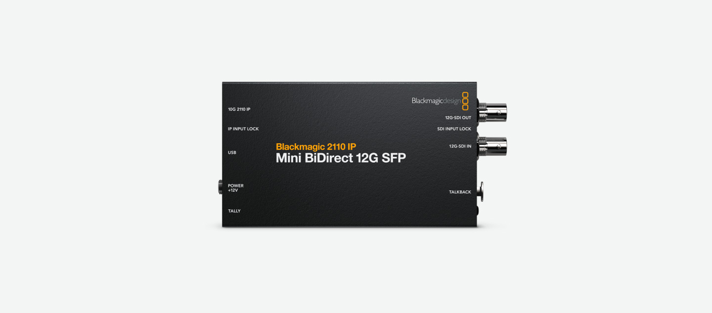 Blackmagic 2110 IP Mini BiDirect 12G SFP Top