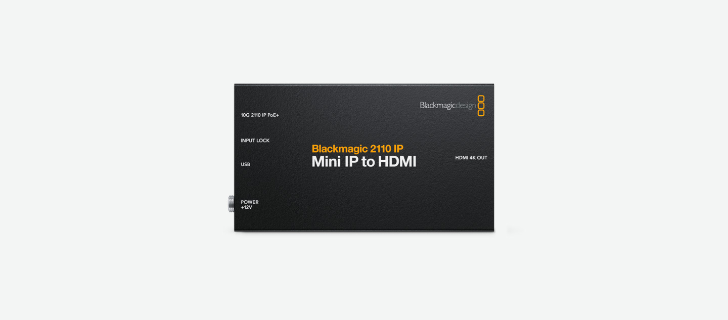 Blackmagic 2110 IP Mini IP to HDMI Top