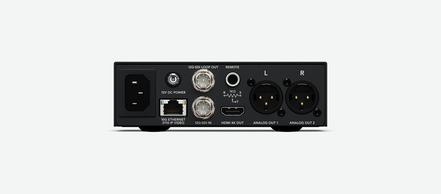 Blackmagic 2110 IP SDI to HDMI 12G Rear