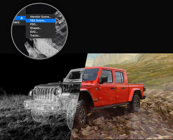 Import and render 3D models