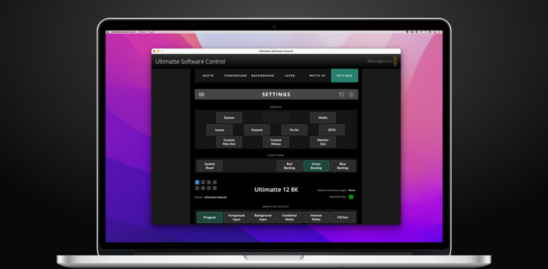 Ultimatte Switcher Screen